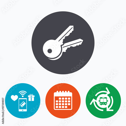 Keys sign icon. Unlock tool symbol.