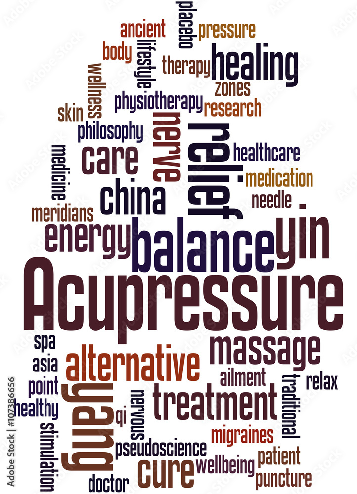 Obraz premium Acupressure, word cloud concept 6