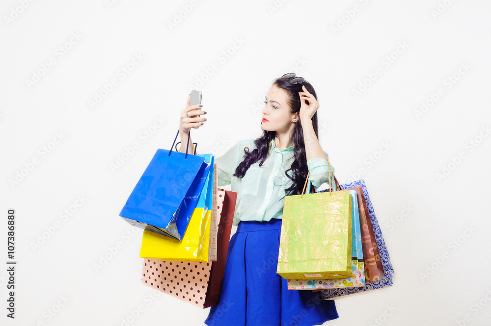 young beautiful girl doing selfie young beautiful girl doing selfie