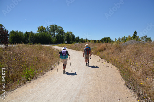 peregrinos durante el Camino de Santiago