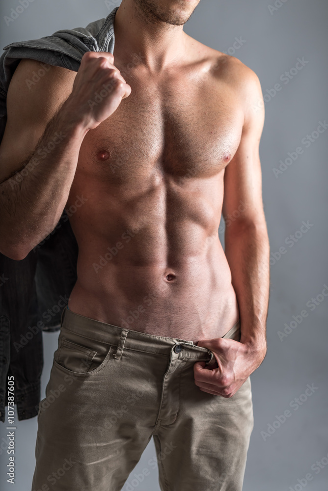 Naklejka premium Athletic man