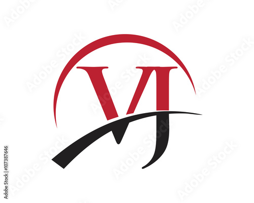 VJ red letter logo swoosh