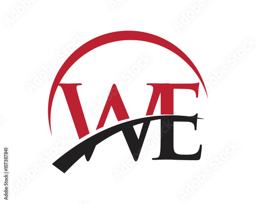 WE red letter logo swoosh