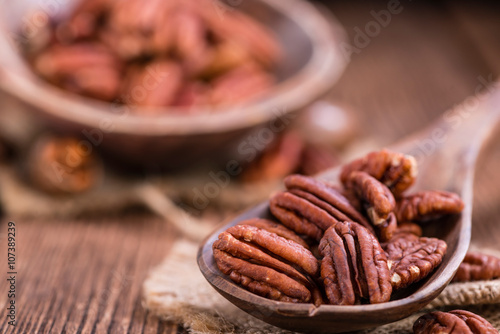 Heap of Pecan Nuts (selective focus)