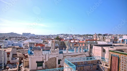 Tunis old city medina panning shot photo