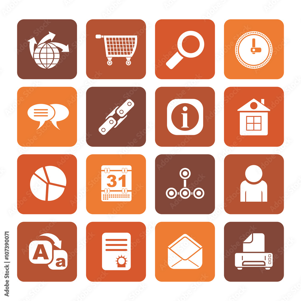 Flat Web Site, Internet and computer Icons - vector icon set Flat Web Site, Internet and computer Icons - vector icon set