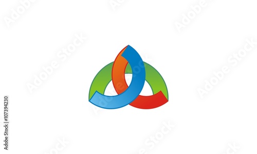 abstract circle letter A logo