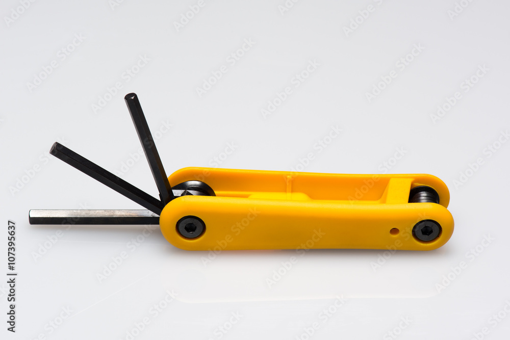 Fototapeta premium Allen wrench isolated on white , hexagon
