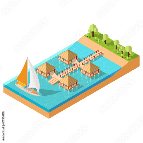Bungalow Vector Isometric
