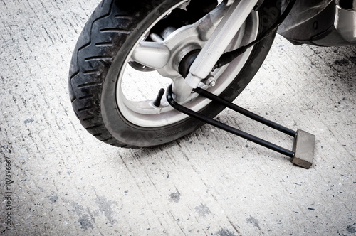 motorcycle is parking with proactive security by masterkey