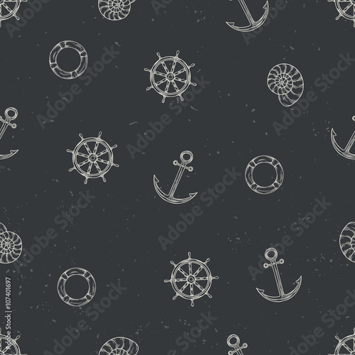Nautical seamless pattern.