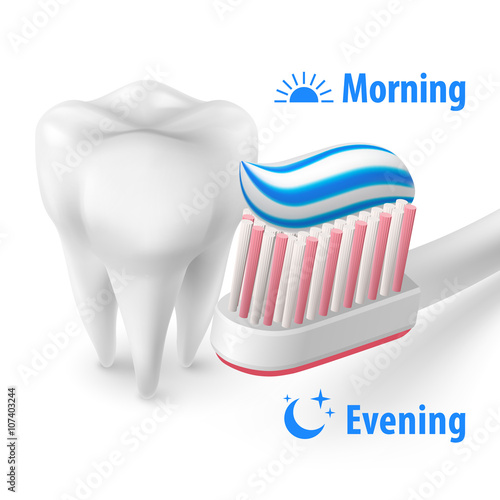 Brushing Teeth Morning and Evening