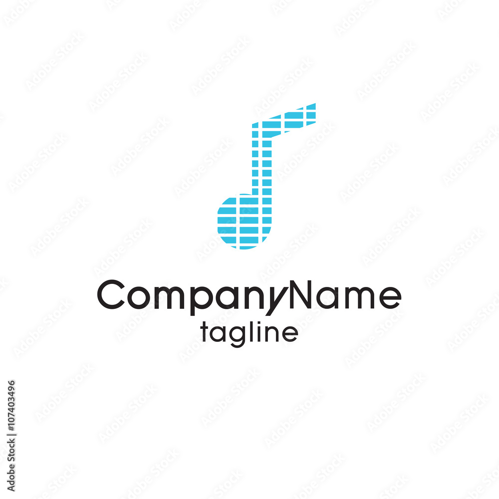 Fototapeta premium Music Musical Logo vector illustration