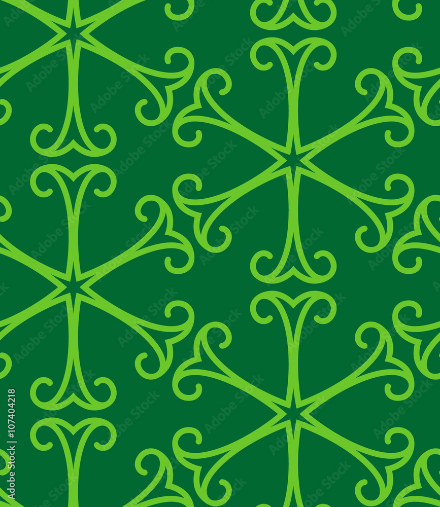 Geometric Floral Seamless Vector Pattern 13