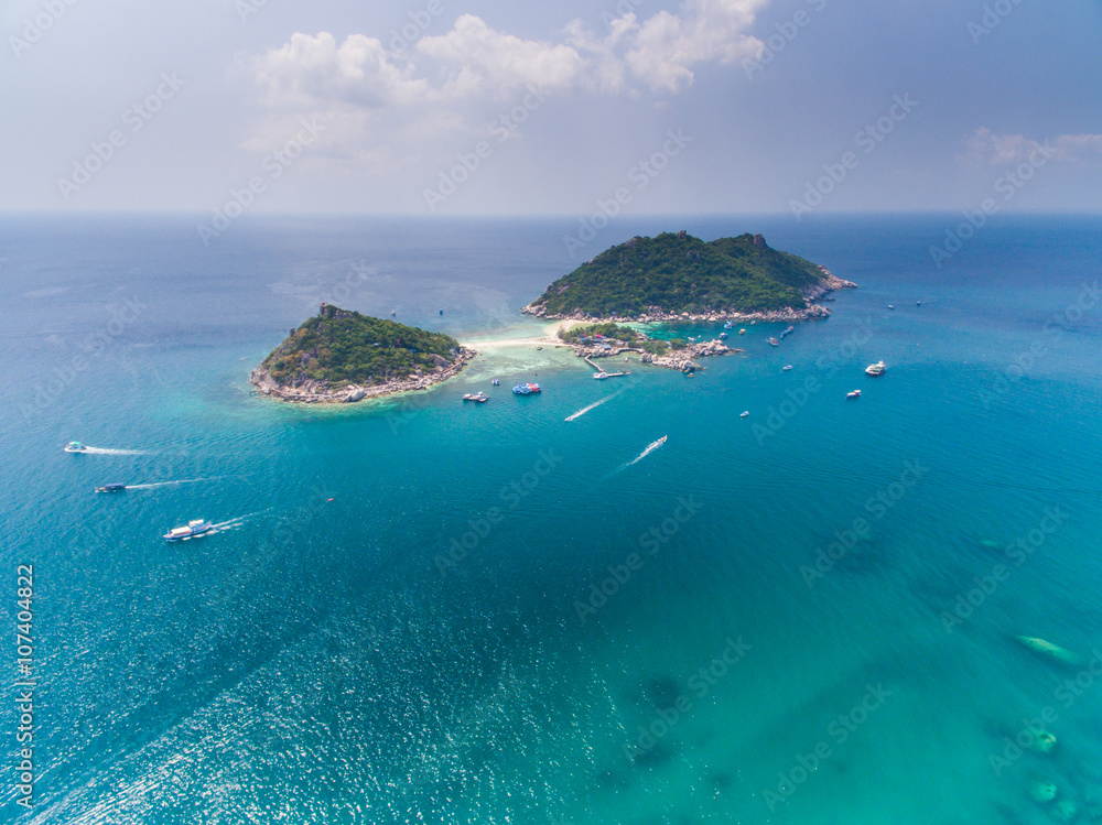 Aerial view of Koh Tao Thailand