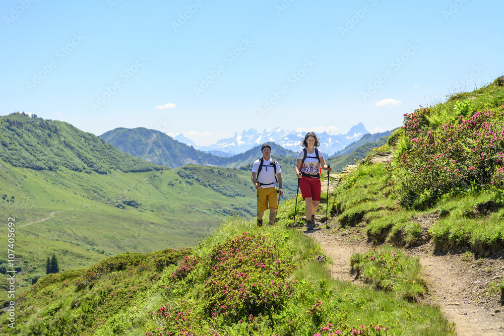 Wanderer im Hochgebirge