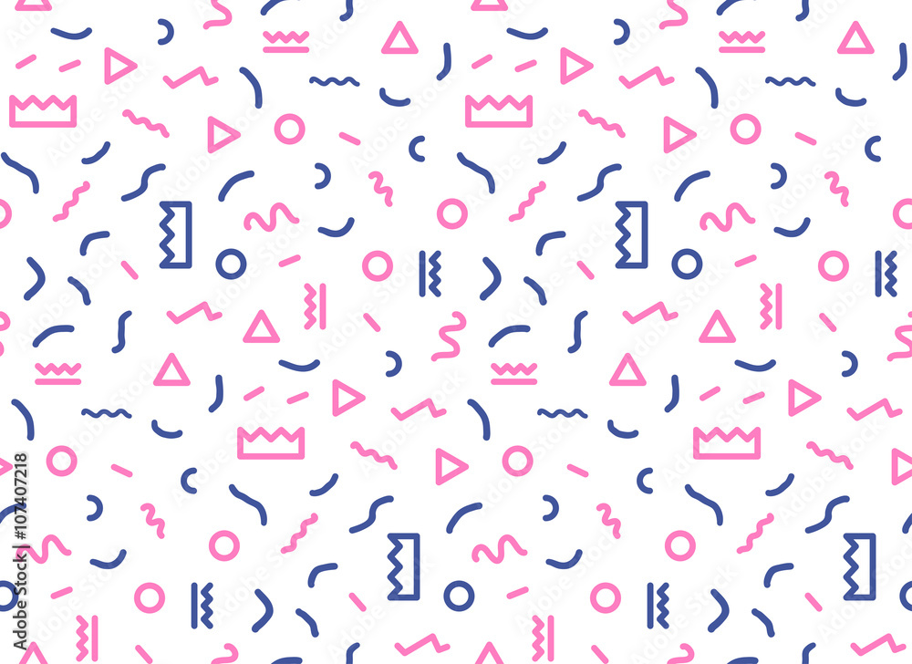 Seamless pattern in colors with geometric elements. Pattern hipster style. Templates suitable for posters, postcards, fabric or wrapping paper Seamless pattern in colors with geometric elements. Pattern hipster style. Templates suitable for posters, postcards, fabric or wrapping paper