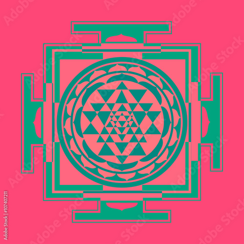 Canvas Print symbol Sri Yantra 3