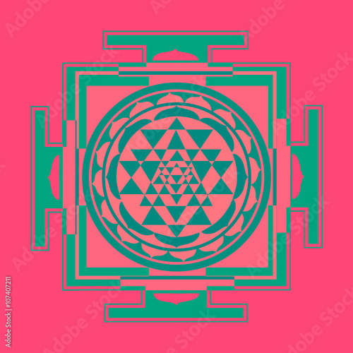 Fotografie symbol Sri Yantra 3