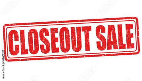 Closeout sale stamp