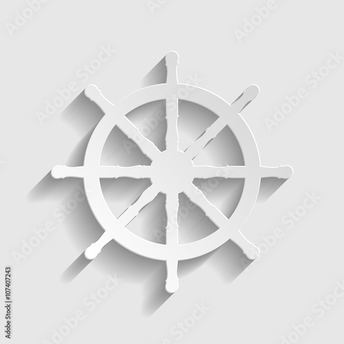 Ship wheel sign. 