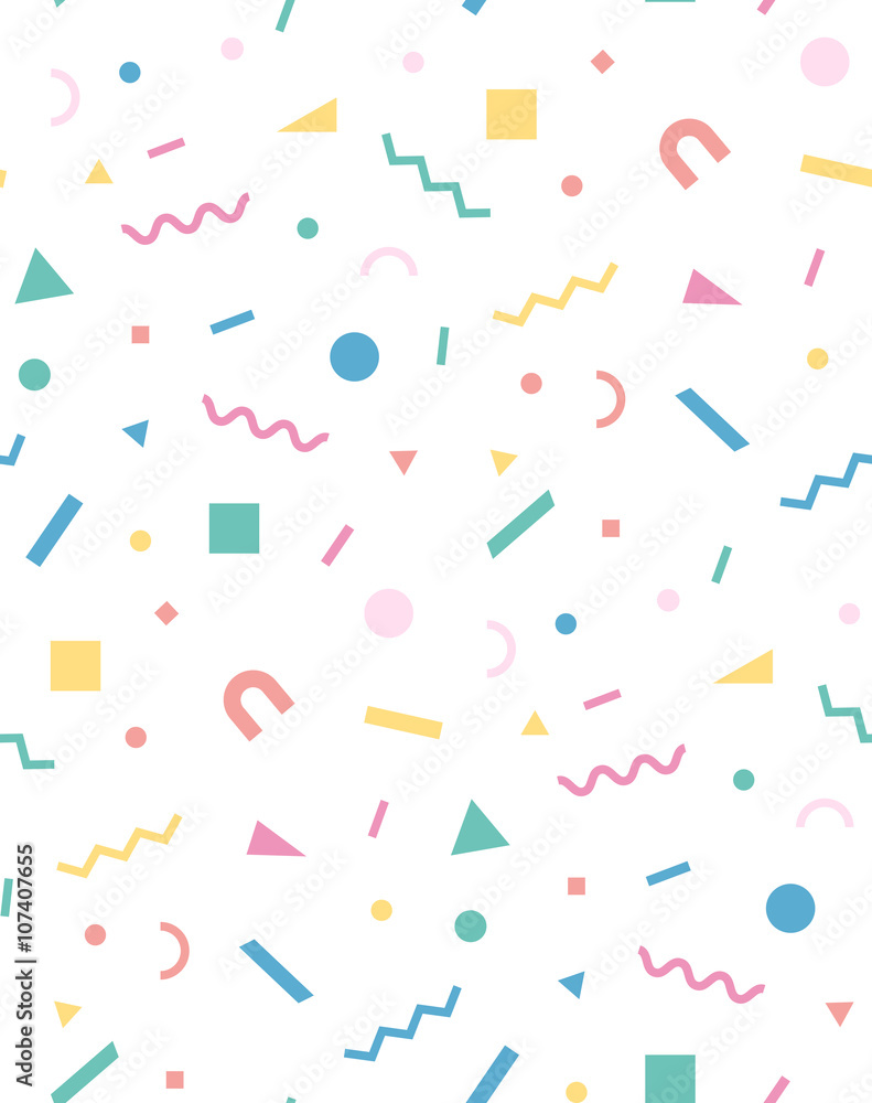 Bright geometric pattern in the style of the 80's 90's for the cover design, background, cover, fabric, fashion. Holiday repeating pattern Bright geometric pattern in the style of the 80's 90's for the cover design, background, cover, fabric, fashion. Holiday repeating pattern
