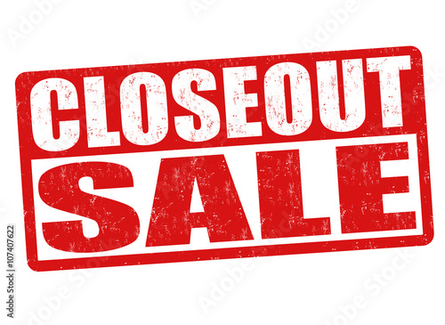 Closeout sale stamp
