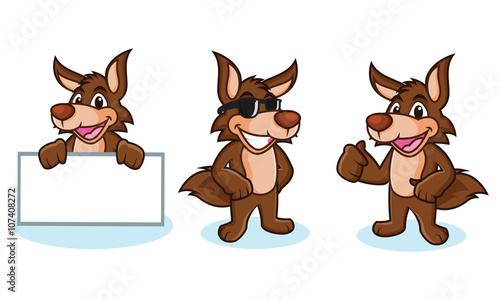 Coyote Mascot Vector happy