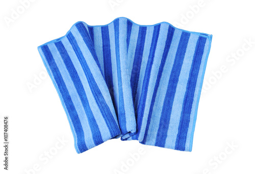 striped beach towel isolated on white background
