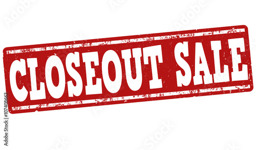 Closeout sale stamp