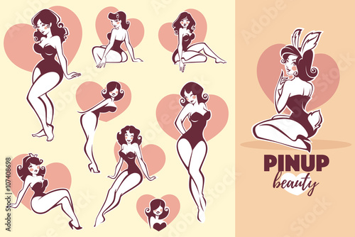 vector pinup and beauty collection.. photo