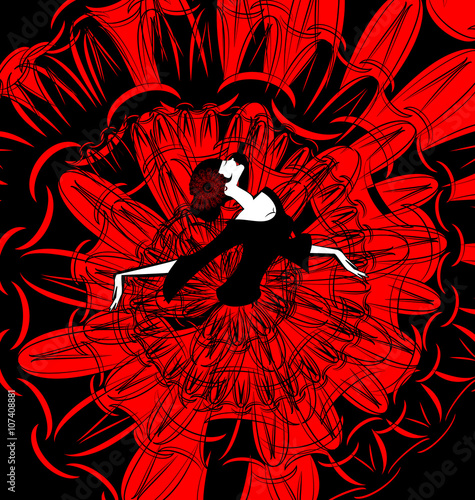 image of dancer in red-black