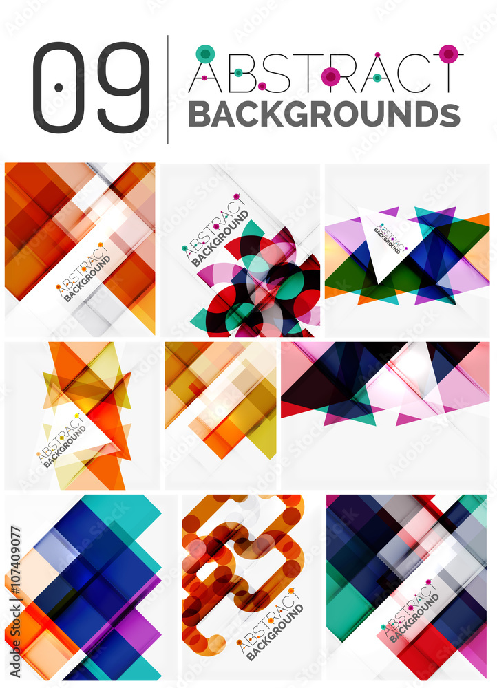 Collection of abstract backgrounds Collection of abstract backgrounds