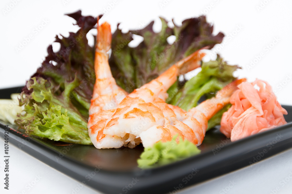 Image of tasty sashimi with shrimp Image of tasty sashimi with shrimp