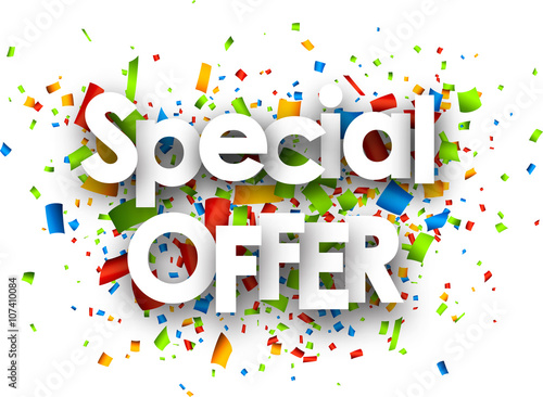 Special offer paper background.