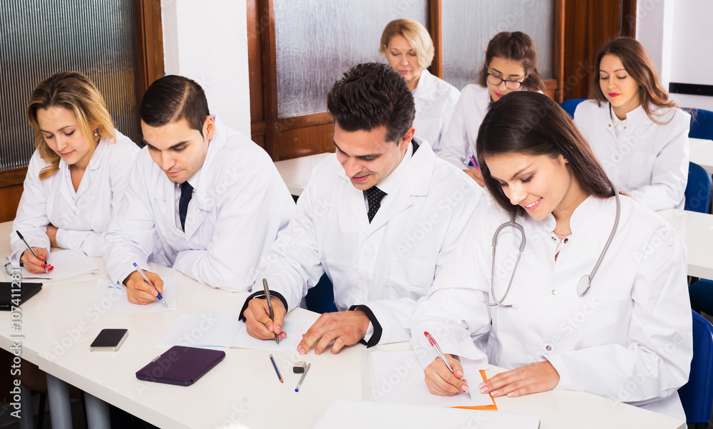 Fototapeta premium Scientists at training courses