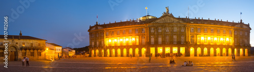 Rajoy Palace (Palacio de Rajoy)  in evening photo