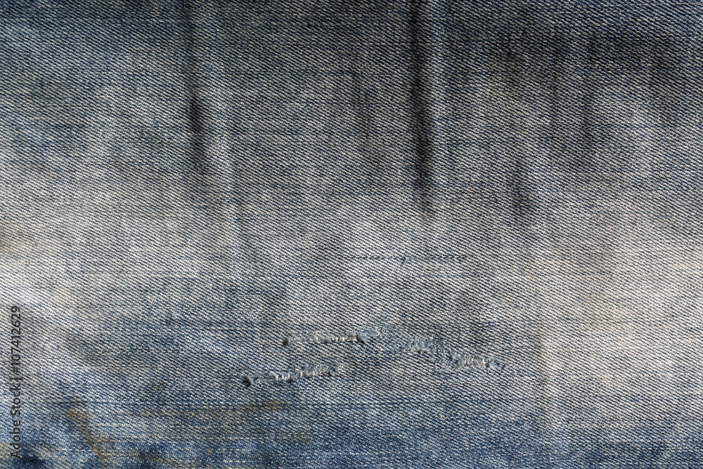 Old blue denim texture. Old blue denim texture.