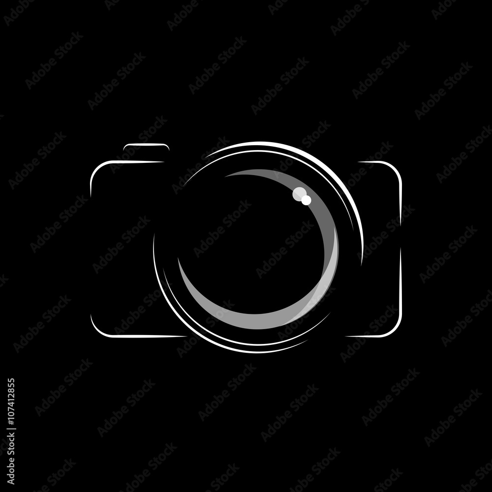 Camera icon black and white Camera icon black and white