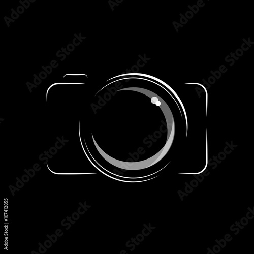 Camera icon black and white