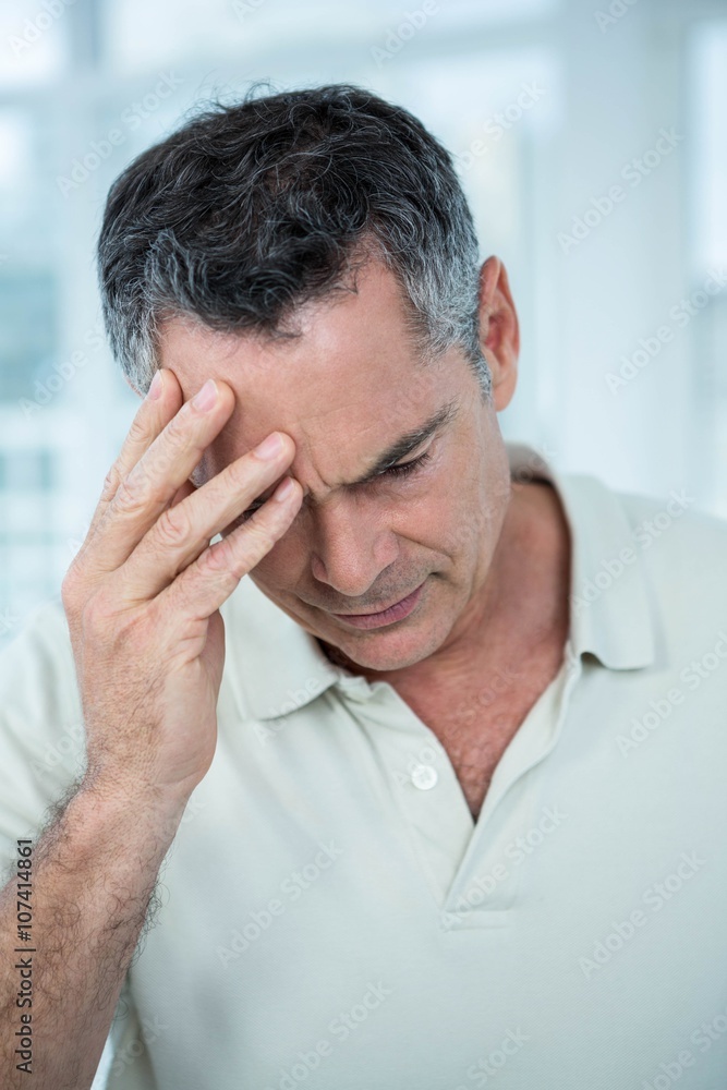 Man worried deeply about something Man worried deeply about something