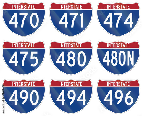 Collection of Interstate highway shields used in the US Free Download Collection of Interstate highway shields used in the US - GFXLoad
