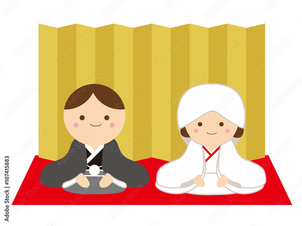 Wedding couple / japanese kimono