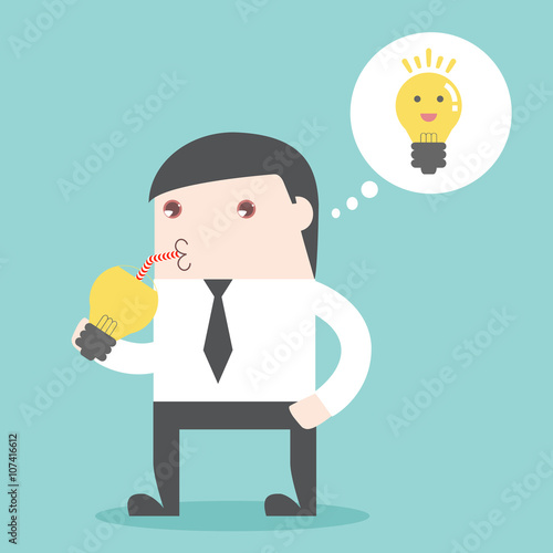 Drink idea to refresh idea. Flat design for business financial marketing banking advertising commercial event  minimal concept cartoon illustration.