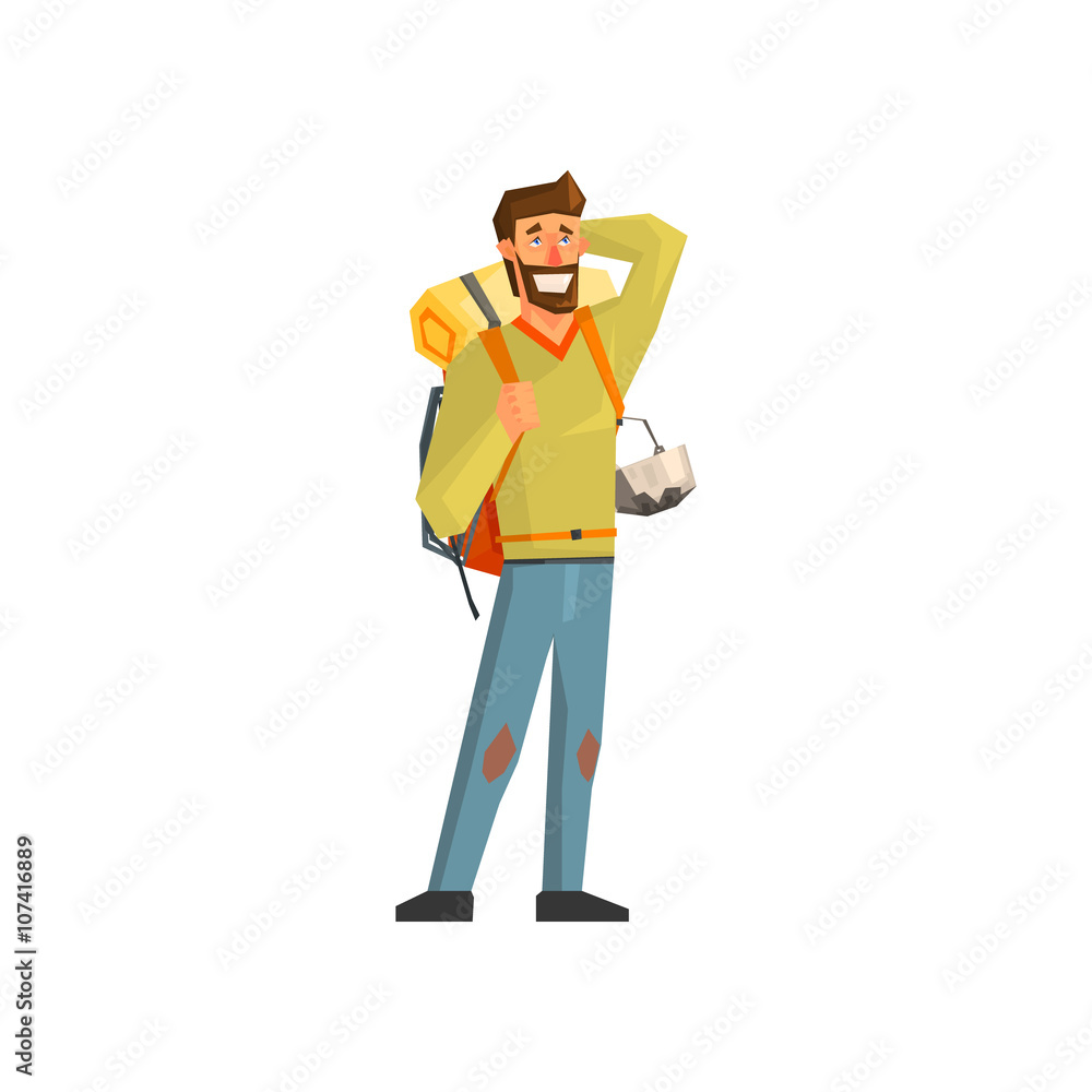 Male Bacpacker Tourist