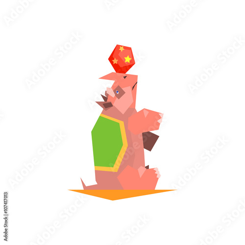 Circus Trained Rhino Performing