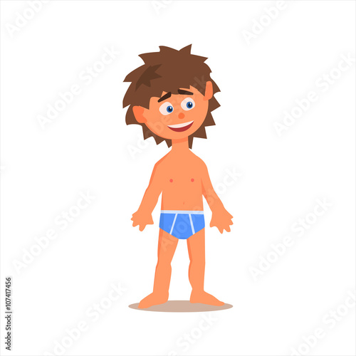 Little Boy In Underwear