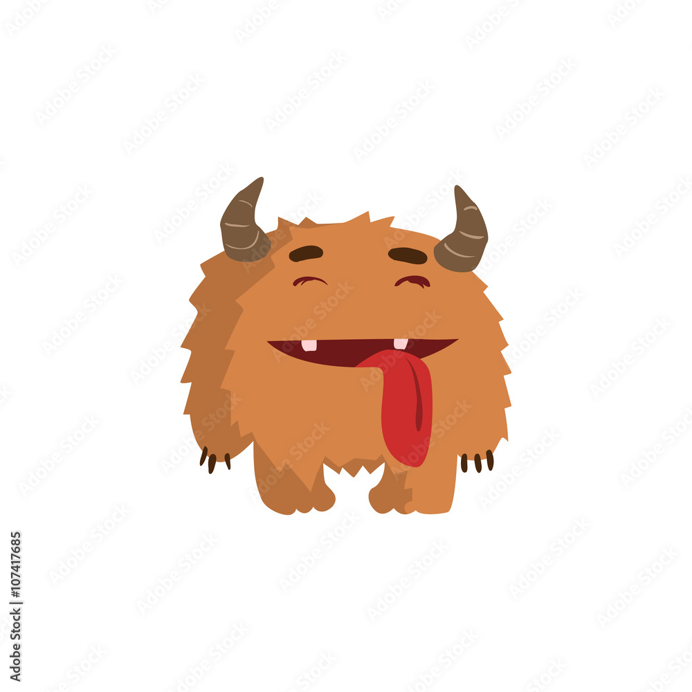 Furry Childish Monster With Horns Furry Childish Monster With Horns