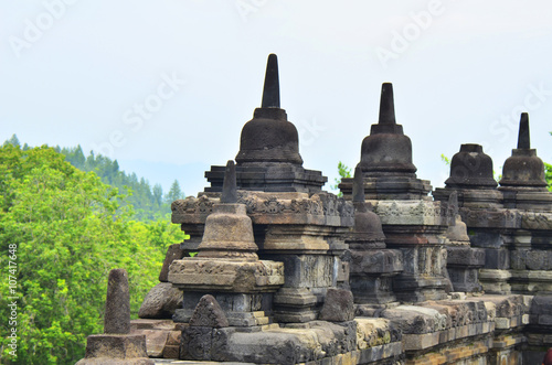 wall of Borobudur, Java, Indonesia © olelia