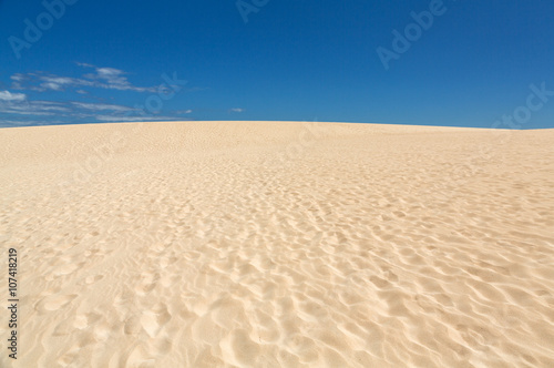 Sand patterns after wind  on the Nature reserve  Park Natural  Corralejo  Fuerteventura  Canary Islands  Spain.